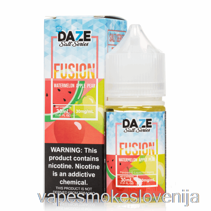 Vape Petrol Ledena Lubenica Jabolko Hruška - 7 Daze Fusion Soli - 30 Ml 30 Mg